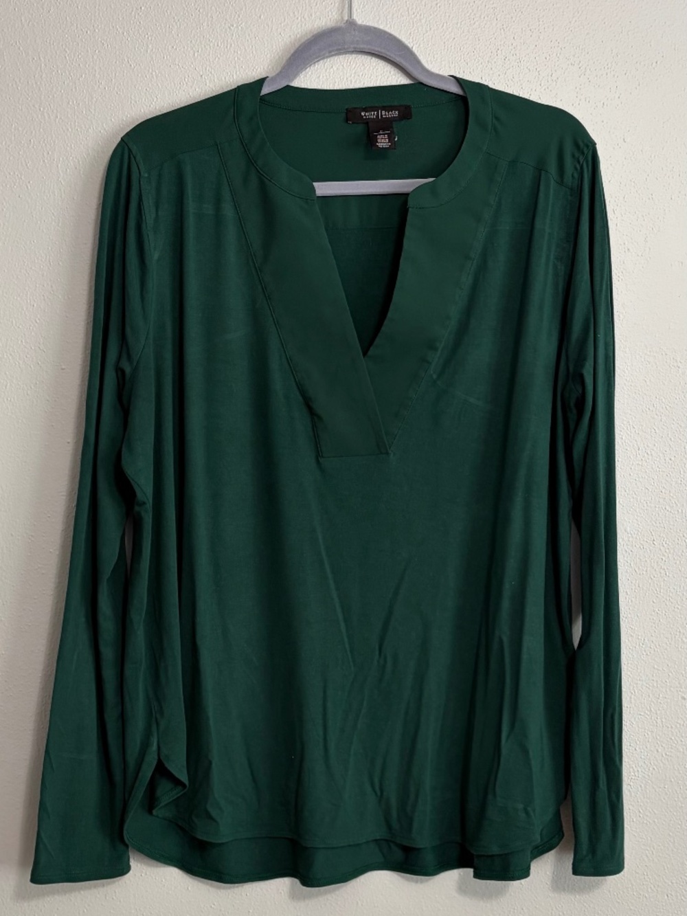White House Black Market Green Long Sleeve Top Size L